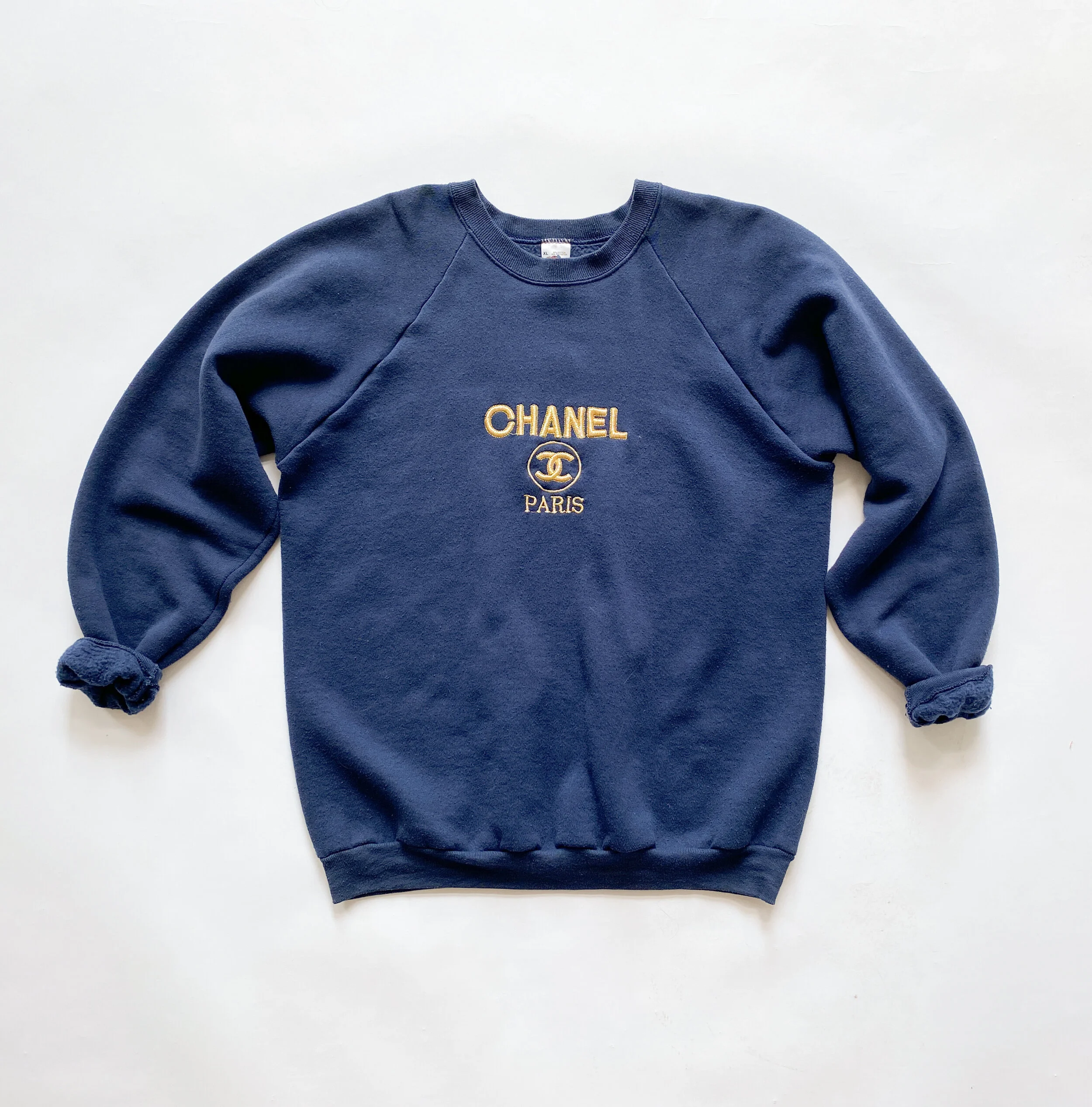 CHANEL シャネル  スウェット Bootleg CHANEL 1990s Bootleg Chanel Embroidered Sweatshirt — Wayward Collection